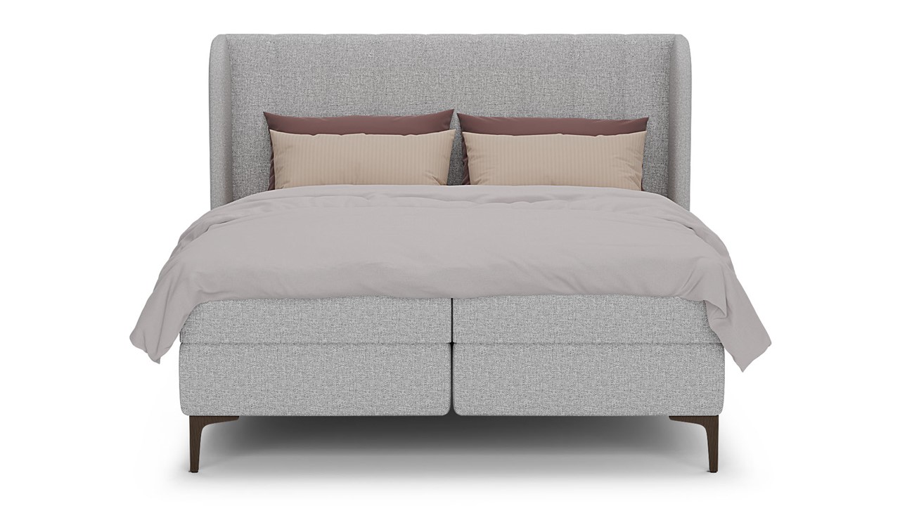 Boxspring Ivory - Linen touch light grey