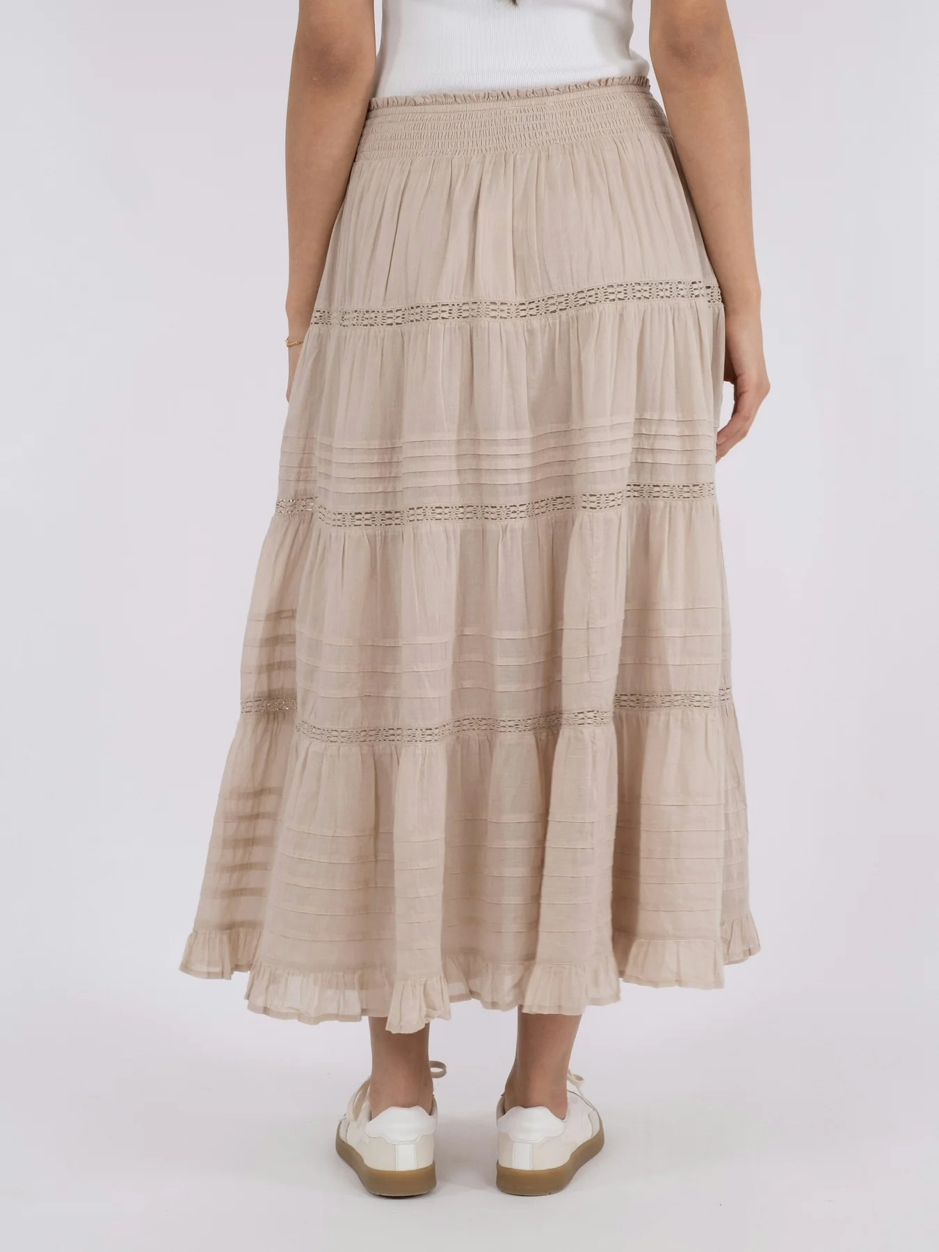 Neo Noir Felicia S Voile Skirt sand