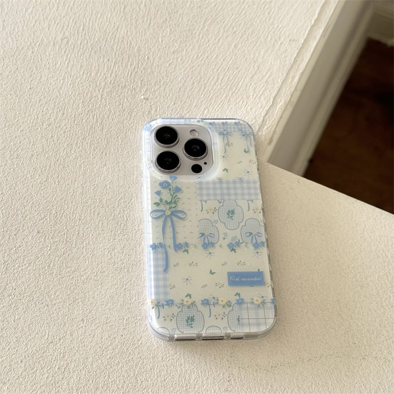 Elliure - Bloemen telefoonhoesje - Apple iPhone 16 Pro Max / 16 Pro / 16 Plus / 16 / 15 Pro Max / 15 Pro / 15 Plus / 15 / 14 Pro Max / 14 Pro / 14 Plus / 14 / SE / 13 Pro Max / 13 Pro / 13