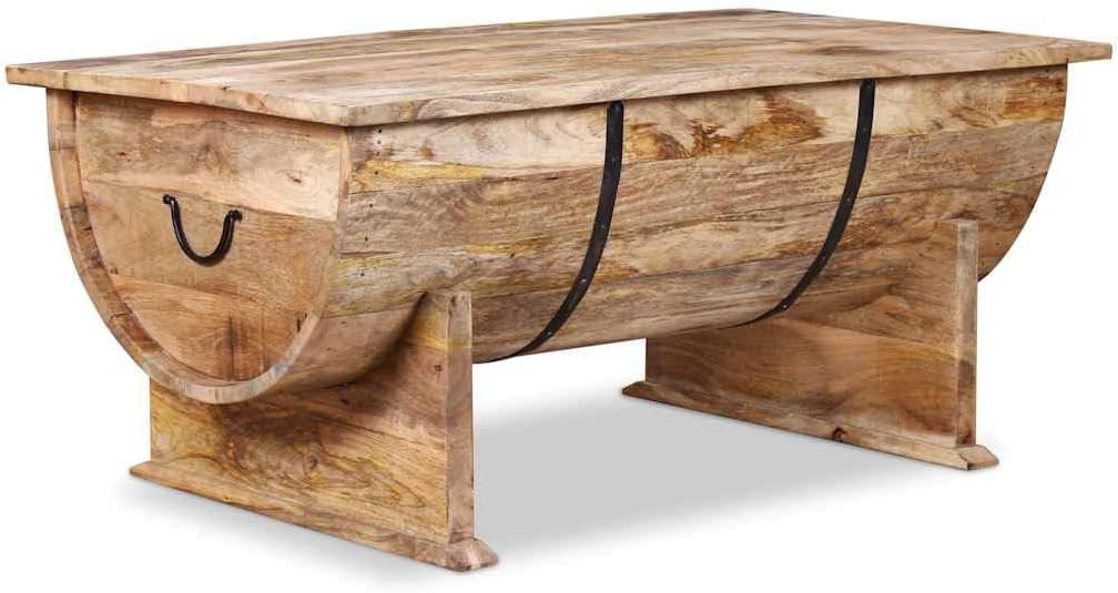 vidaXL Mangoholz Massiv Couchtisch 88x50x40 cm Kaffeetisch Beistelltisch Tisch