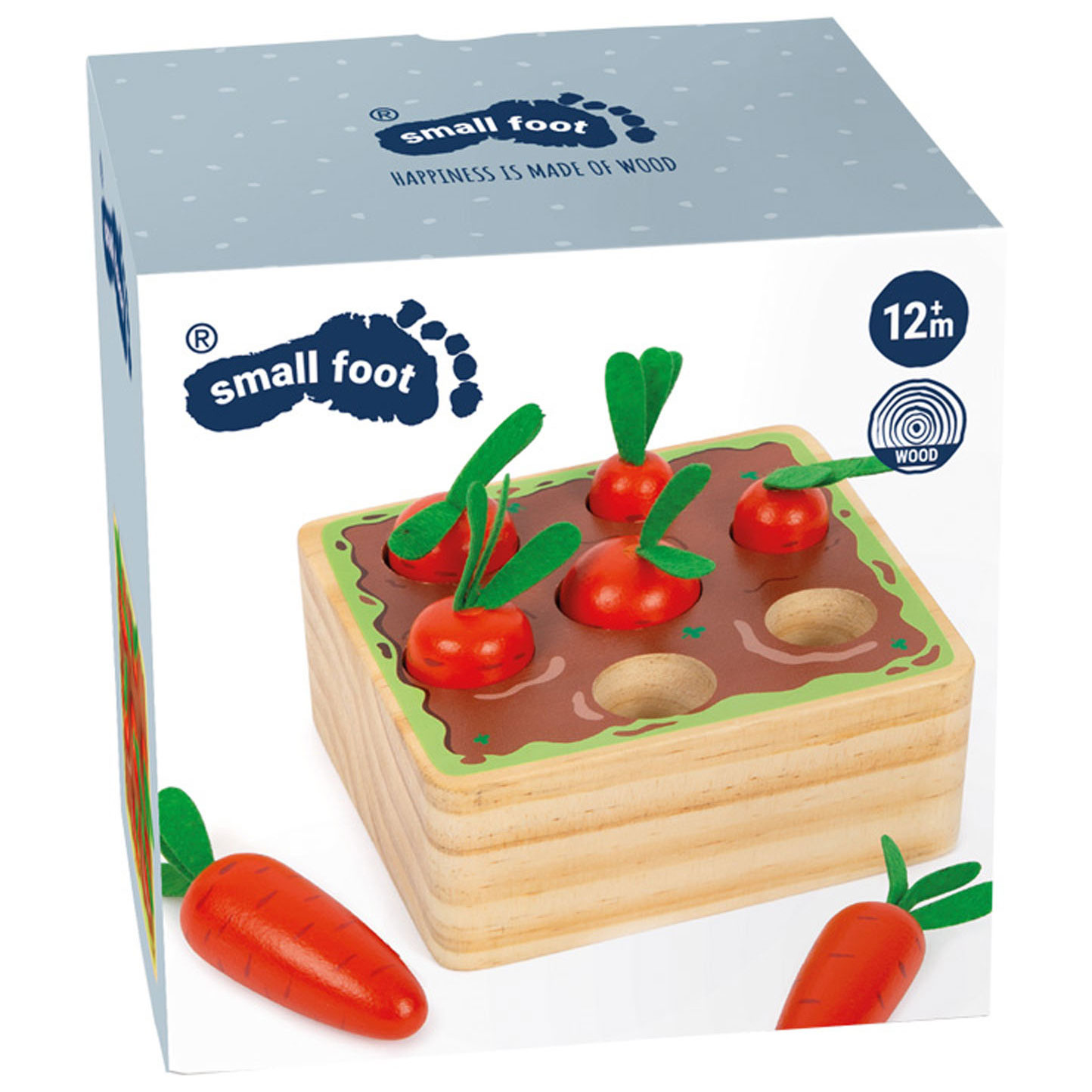 Small Foot-Houten Wortel Vormenspel, 8dlg.