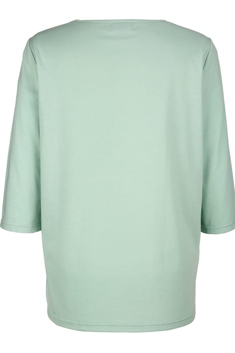 T-Shirt, Rosen-Motiv, Rundhals, 3/4-Ärmel