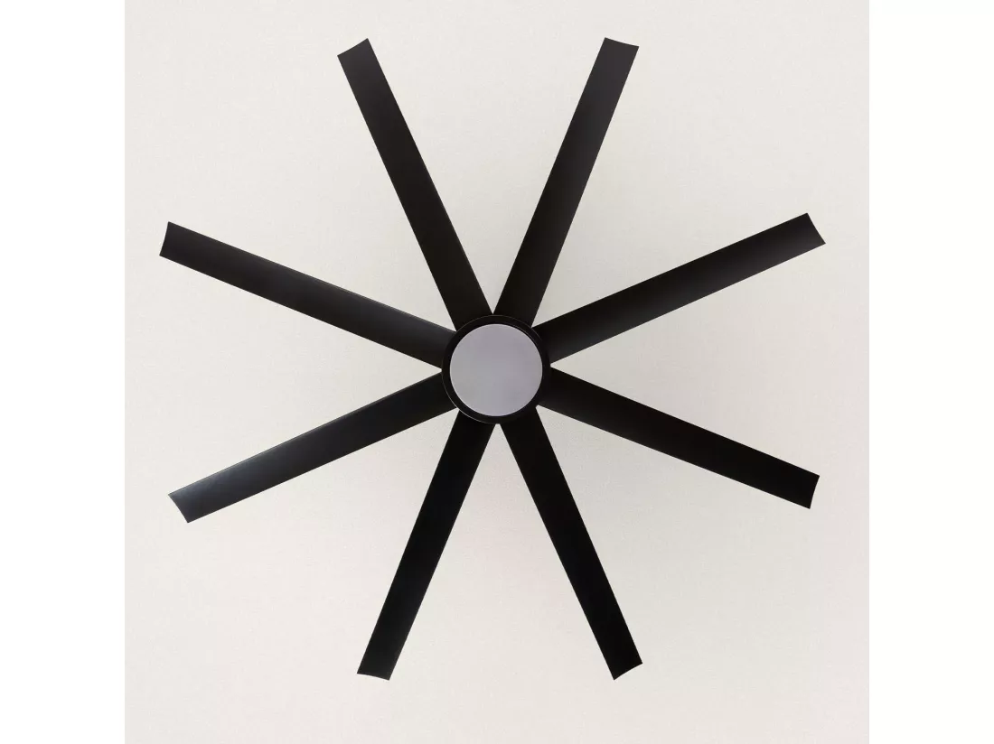 Ventilateur de Plafond Silencieux Hidra Noir 157cm Motor DC Télécommande Avec lumière Non