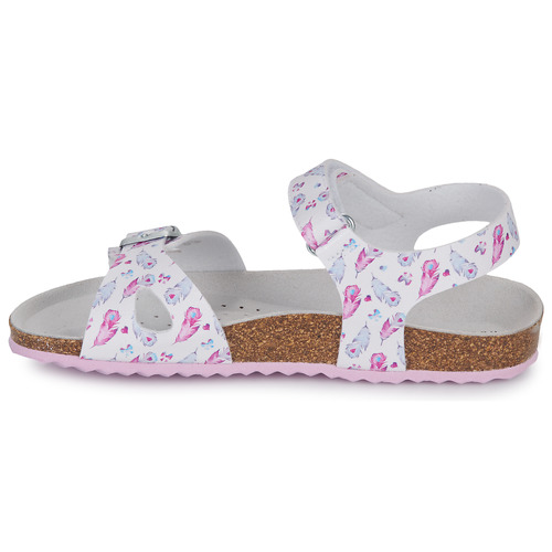 Geox - J ADRIEL GIRL - Blanc / Argenté