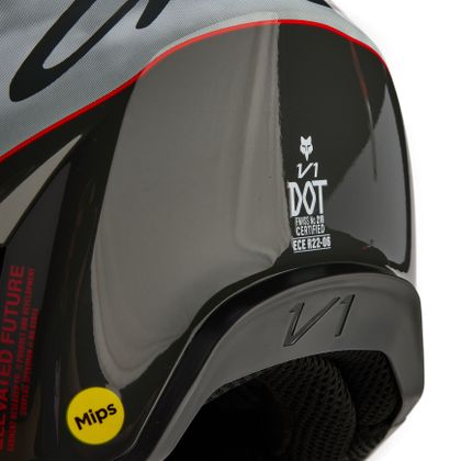 Casque cross Fox V1 - ATLAS 2024 - Gris / Rouge