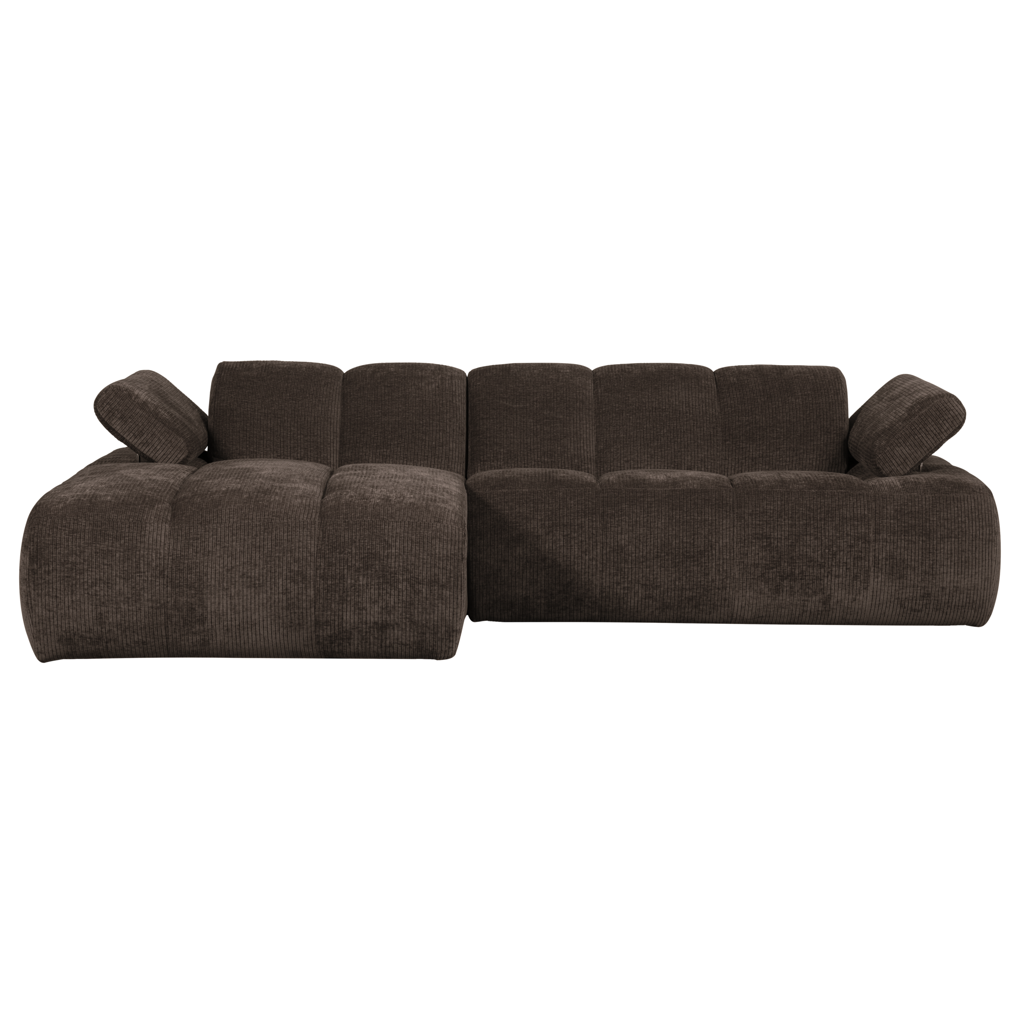 Chaise Longue Mojo Mojo Chaise Longue Links - Geweven Ribstof - Bruin
