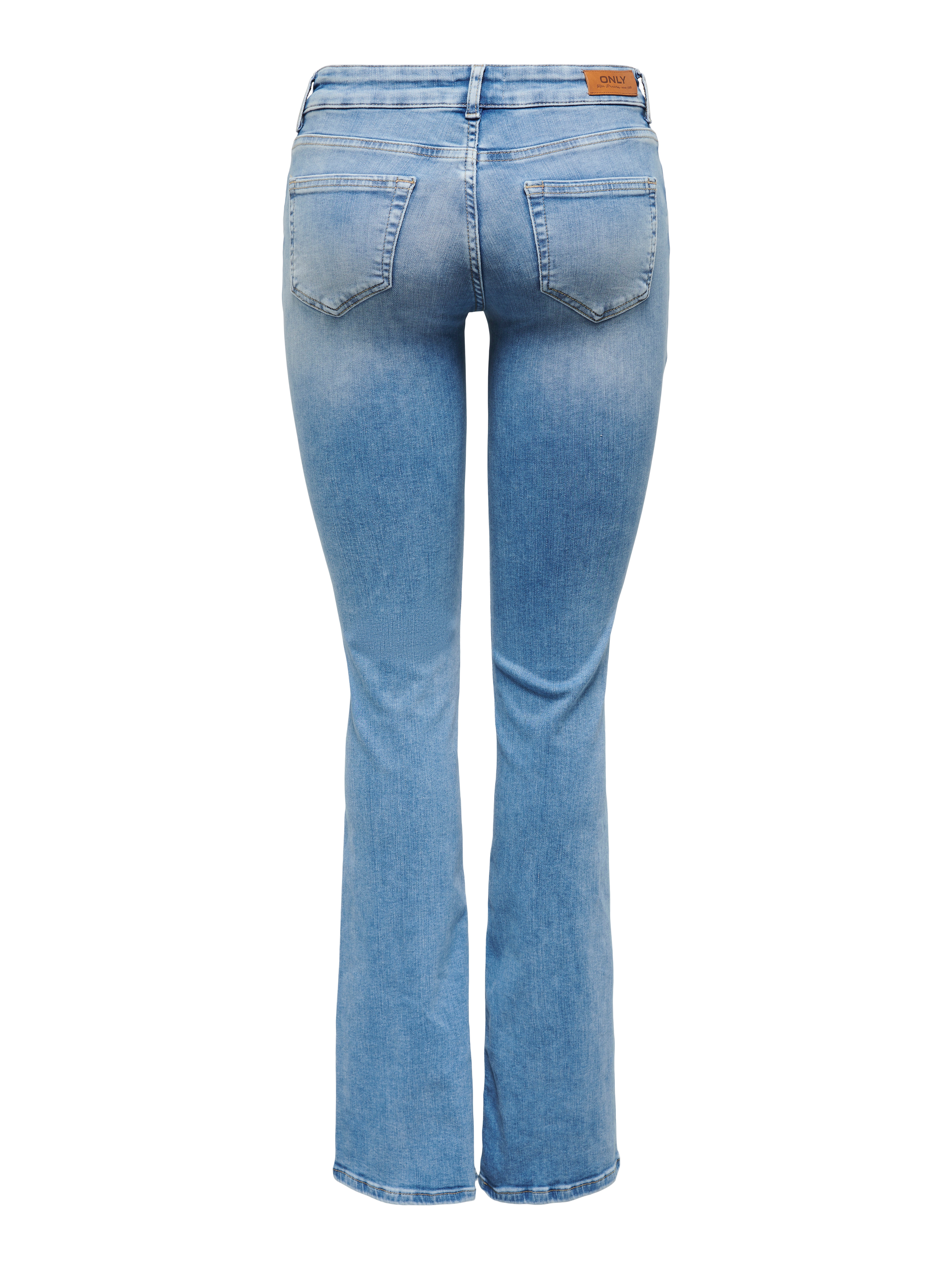 ONLBLUSH Niedrige Taille Ausgestellt Jeans Light Medium Blue Denim