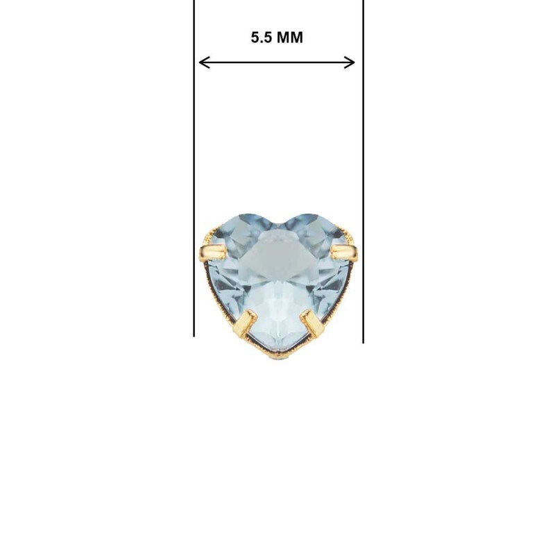 Boucles d'Oreilles Or 18 Carats 750/000 - Zirconiums Topaze Bleue