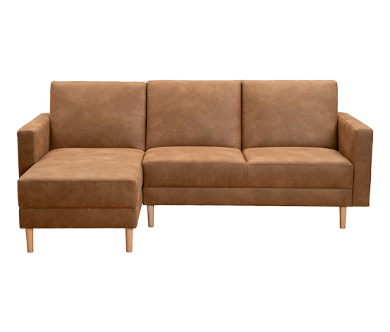 Federkern-Eckschlafsofa »Just Relax« mit Stauraumbank, cognac