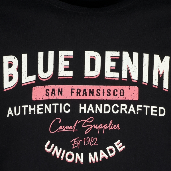 Unsigned heren T-shirt met print zwart