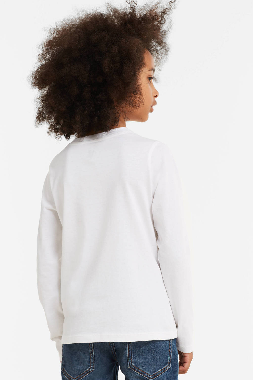 anytime longsleeve T-shirt wit