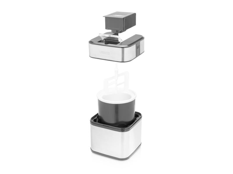 Princess Glacemaschine Silber 1.5 l Eiscrememaschine für Glace, Sorbet