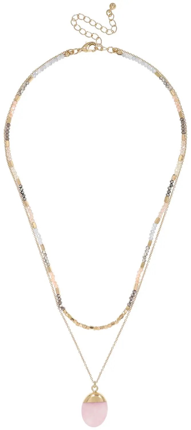 Layering Kette - Purple Gemstone