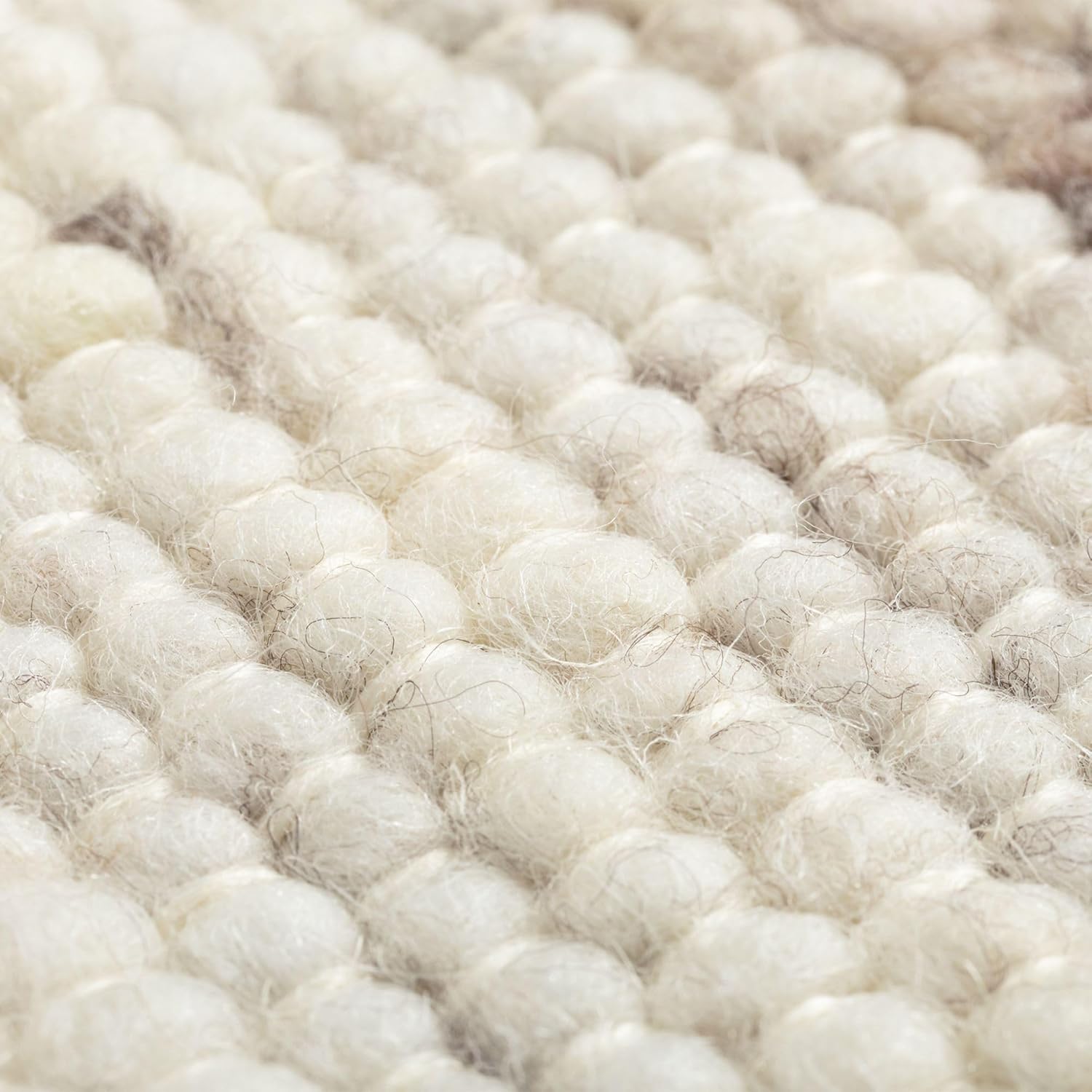Steffensmeier Handweb Teppich Korinth | Gesunder Wollteppich | Beste Schurwolle | Natur Dunkel, handgewebt, Größe: 200x290 cm