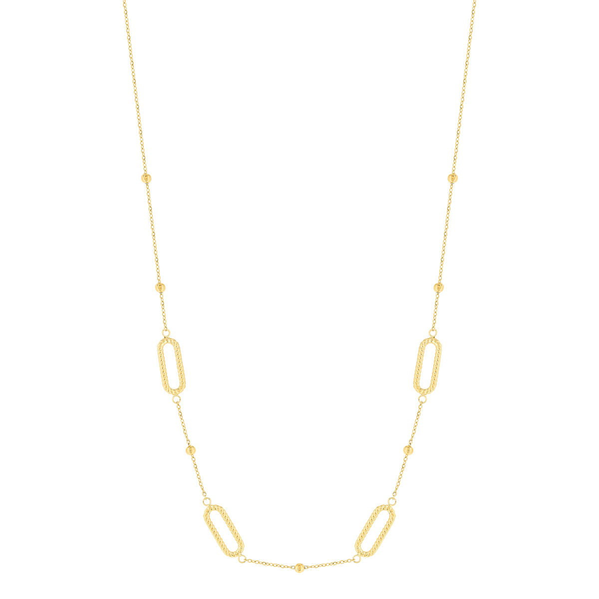 Collier acier jaune 50 cm
