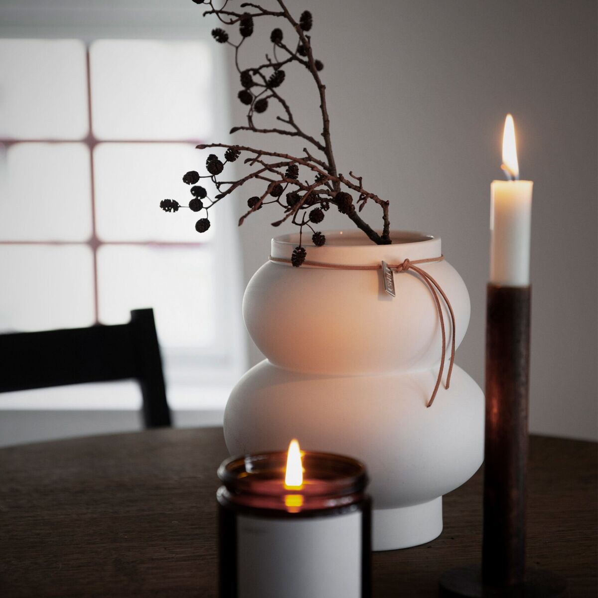 Vase Kurvig Beige, 21,5 cm