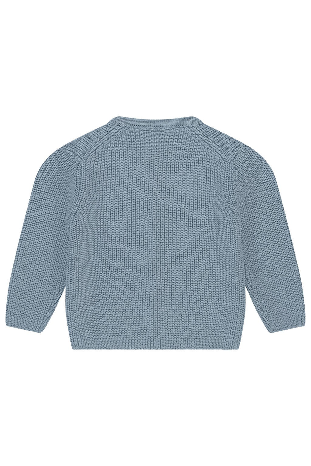 Babyface vest blauw grof gebreid
