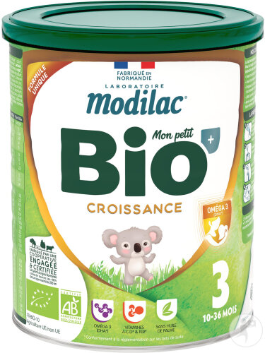 Modilac 3 Mon Petit Bio + Lait De Croissance 10-36 Mois Pot 800g