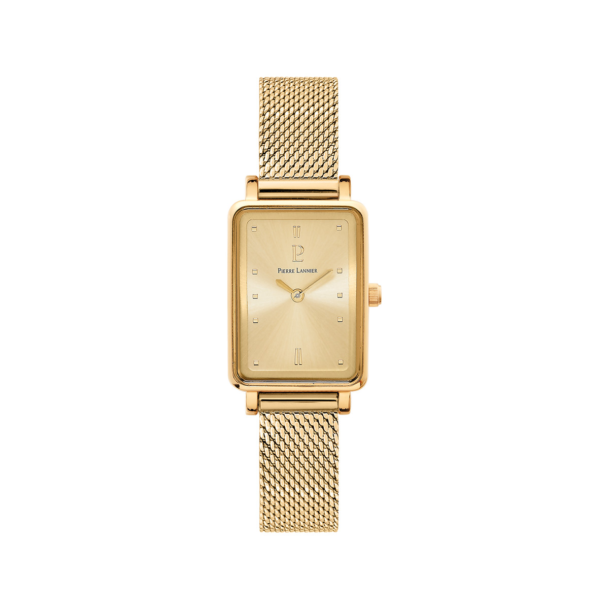Montre Pierre Lannier Ariane femme bracelet acier doré maille milanaise
