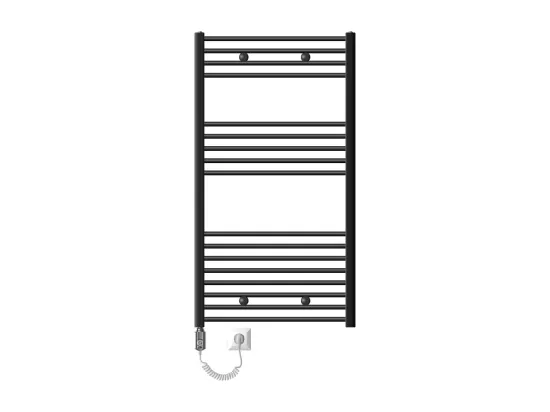 LuxeBath Radiateur Electrique Sahara 750x1200mm, Anthracite, Sèche-Serviettes en Panneau, Raccordement Latéral Droit