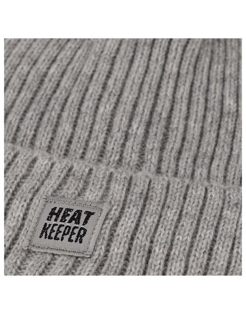 Heatkeeper Thermo Muts + Pompon - Vrijetijdskleding - Grijs One Size
