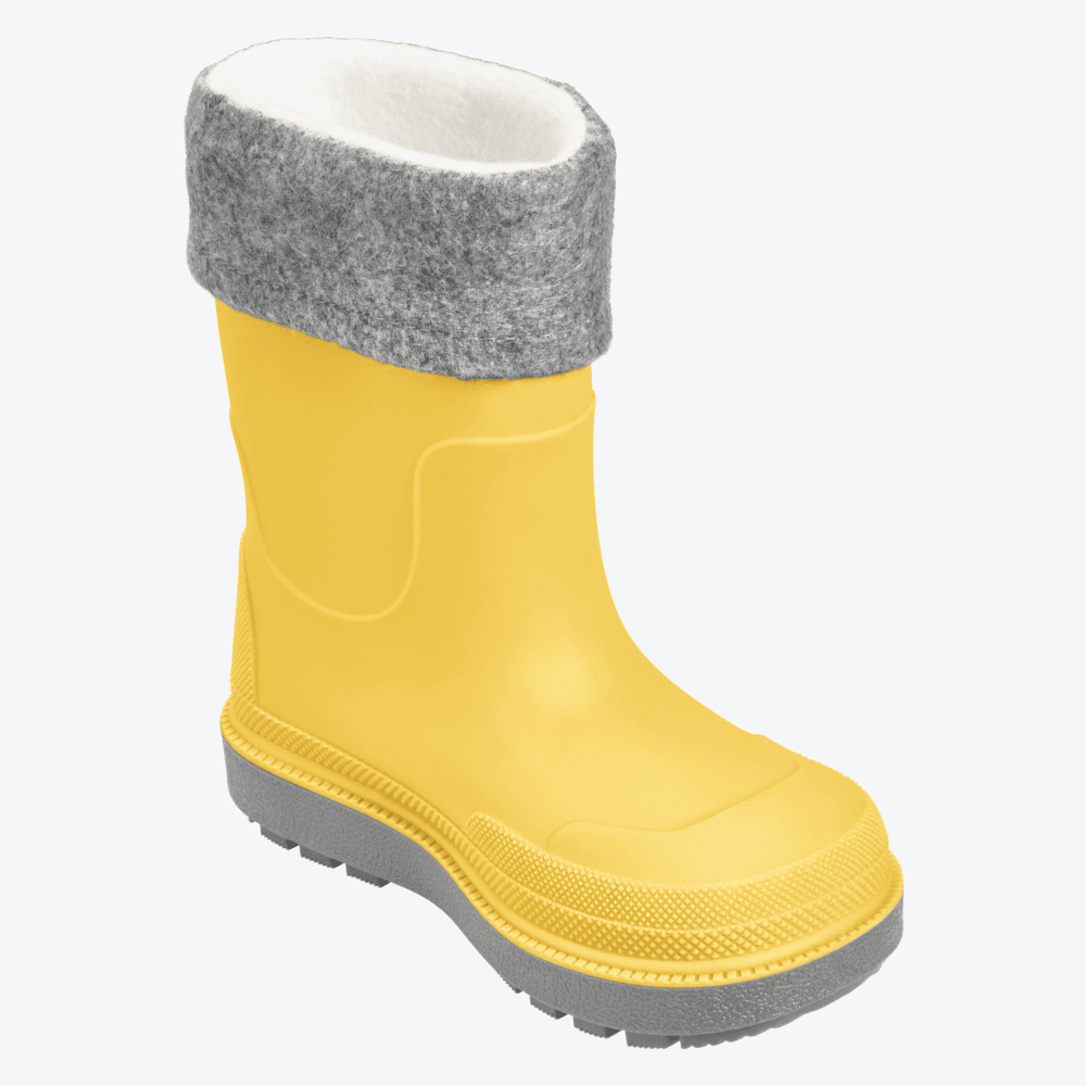 Playshoes Gummistiefel - Regenstiefel mit Futter - Gelb