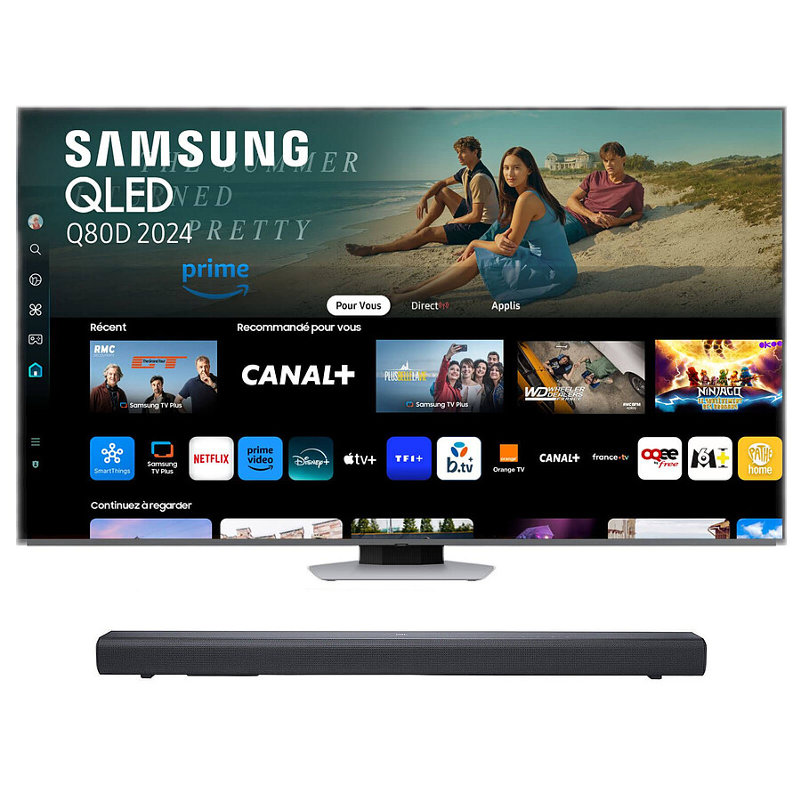 Samsung QLED TQ55Q80D + JBL Bar SB510
