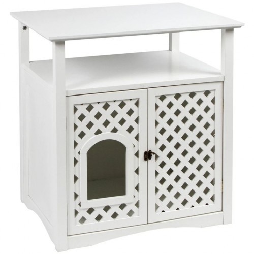 Armário para caixa de areia de gato Kerbl, branco