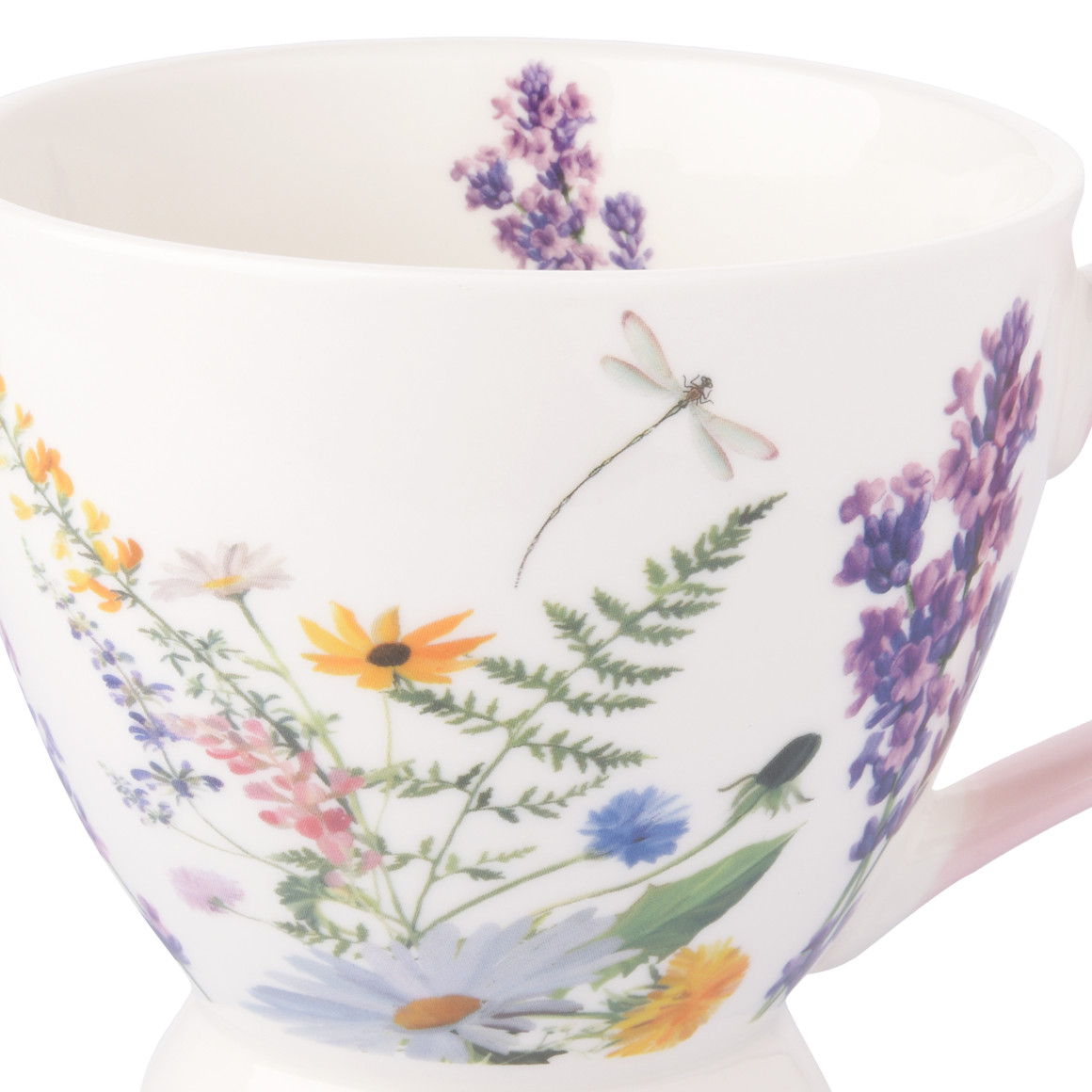 My Home Tasse mit Blumen weiss / bunt