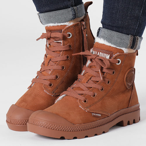Boots Femme Pampa Hi Zip 95982 Brown Pattina