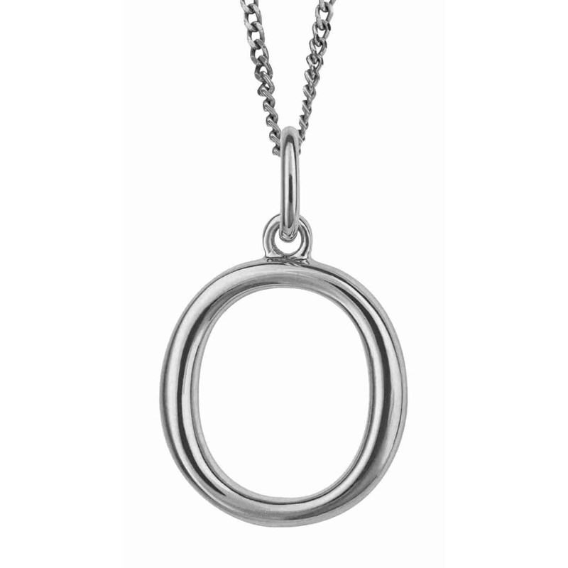 Collier lettre O en argent 925
