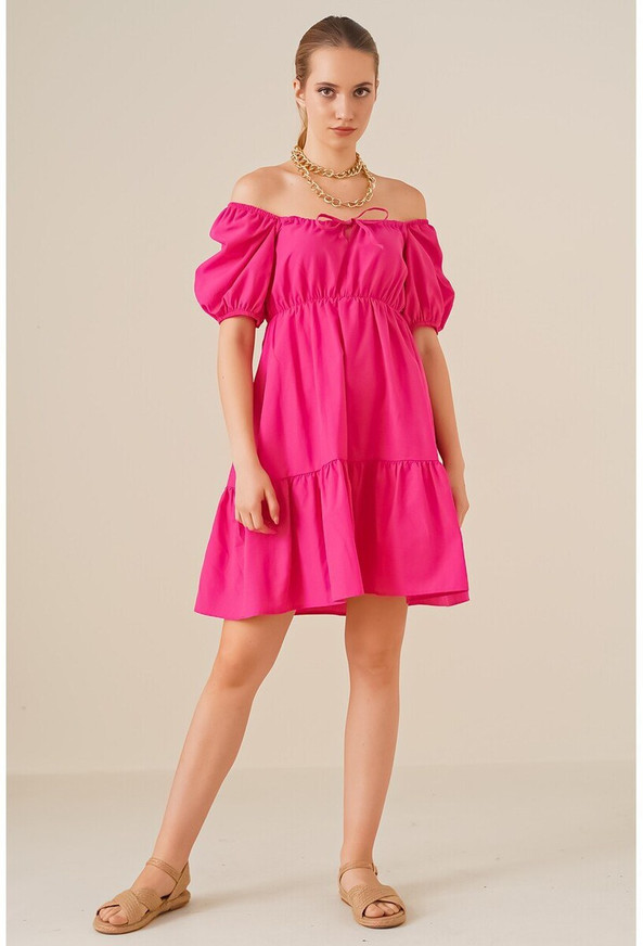 MT Clothes P-ROB_EVA - Robe Evasée en Popeline