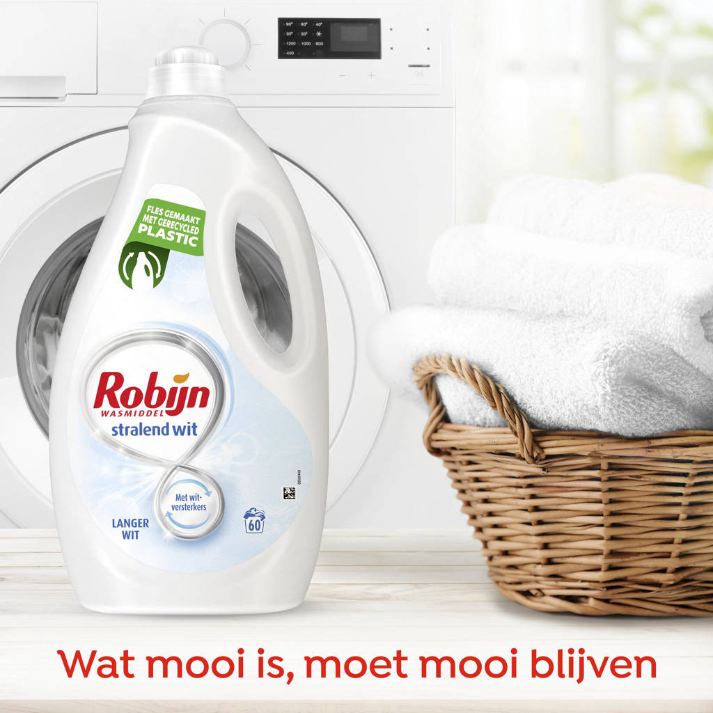 Robijn wasmiddel witte wasvloeibaar wasmiddel Stralend Wit - 3 x 60 wasbeurten - 180 wasbeurten