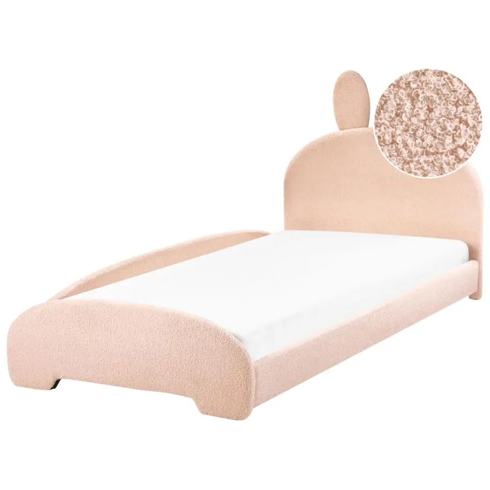 PERROS - Kinderbed - Beige - 90 x 200 cm - Bouclé