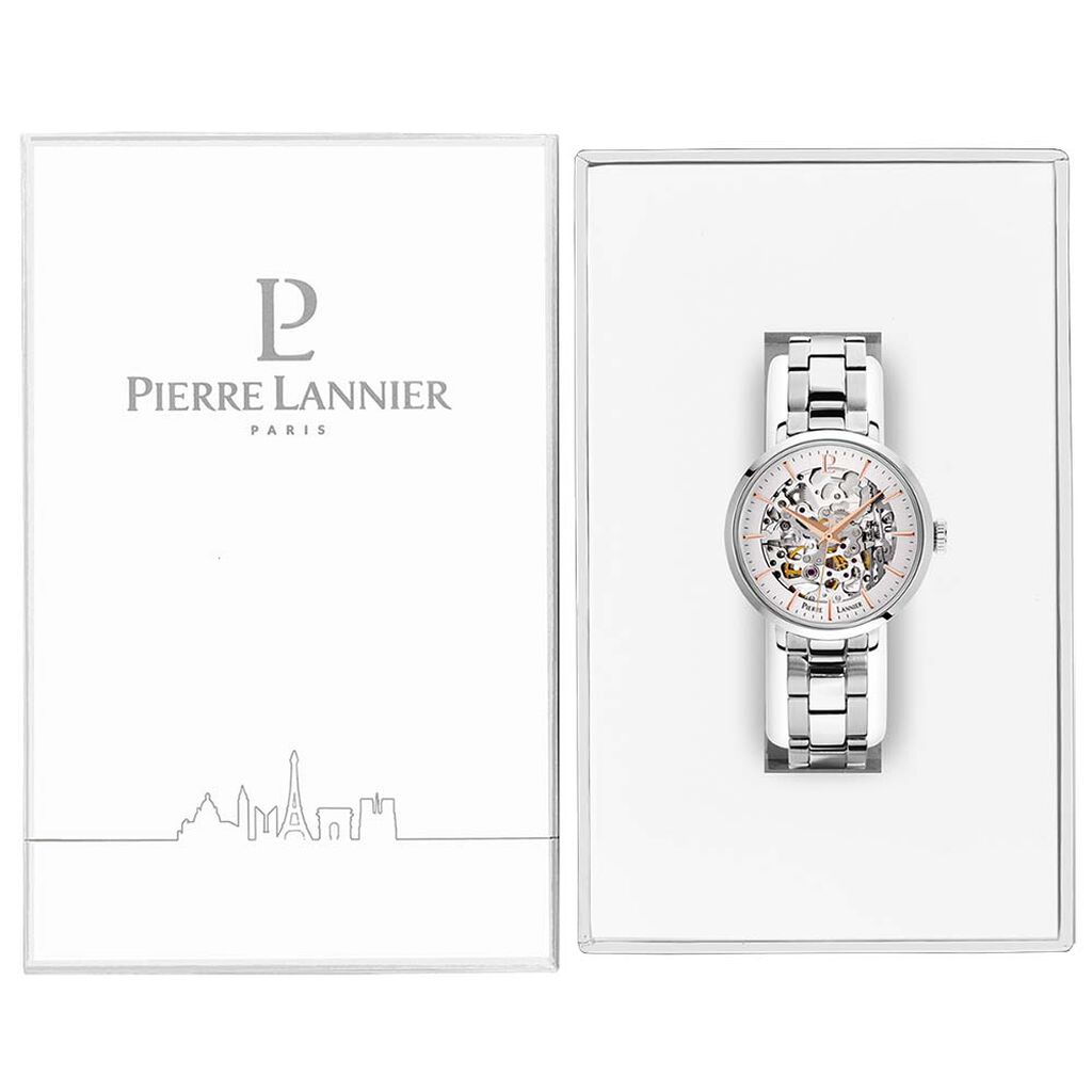Montre Lannier Pierre Automatic Acier Argenté