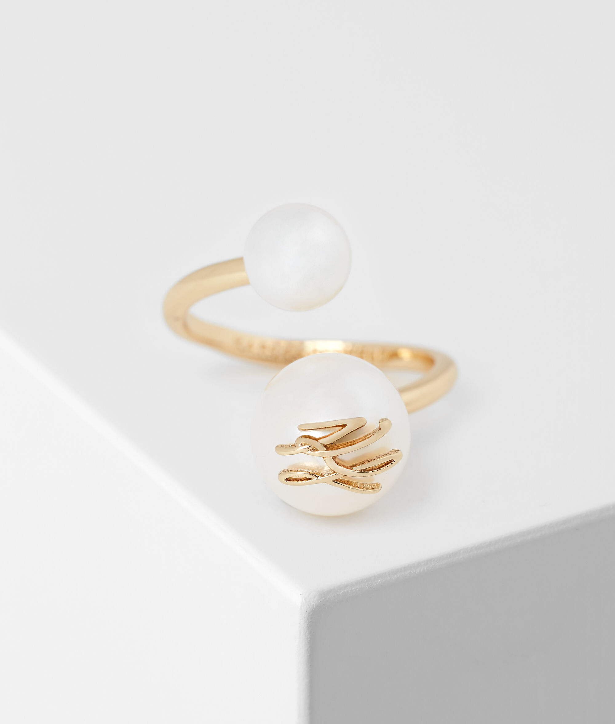 BAGUE ENVELOPPANTE AVEC PERLES K/AUTOGRAPH