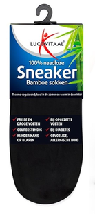 Lucovitaal Sneaker Bamboesokken Zwart Maat 39-42 1PR