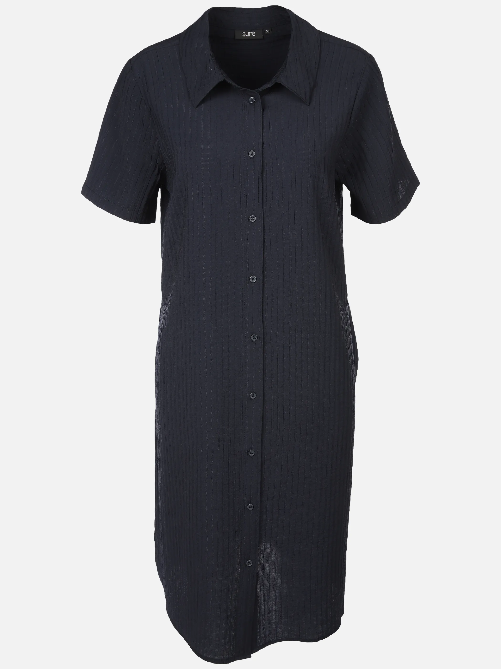 Damen Kreppkleid mit Knopfleiste