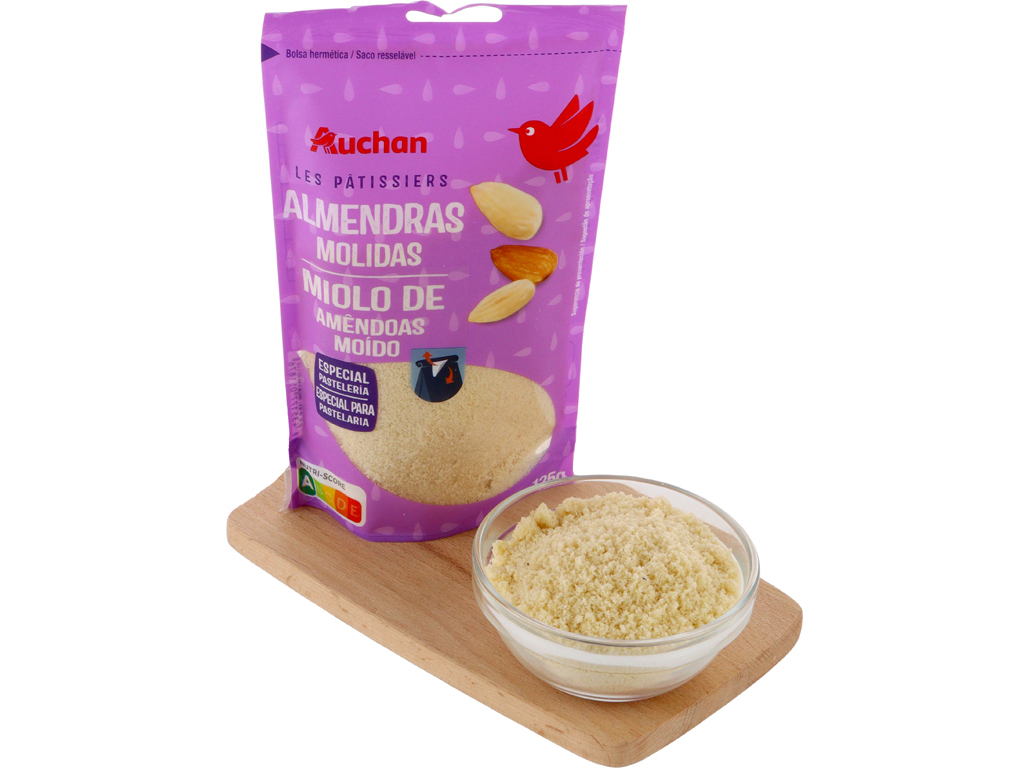 MIOLO DE AMÊNDOA AUCHAN SEM PELE MOÍDA 125 G