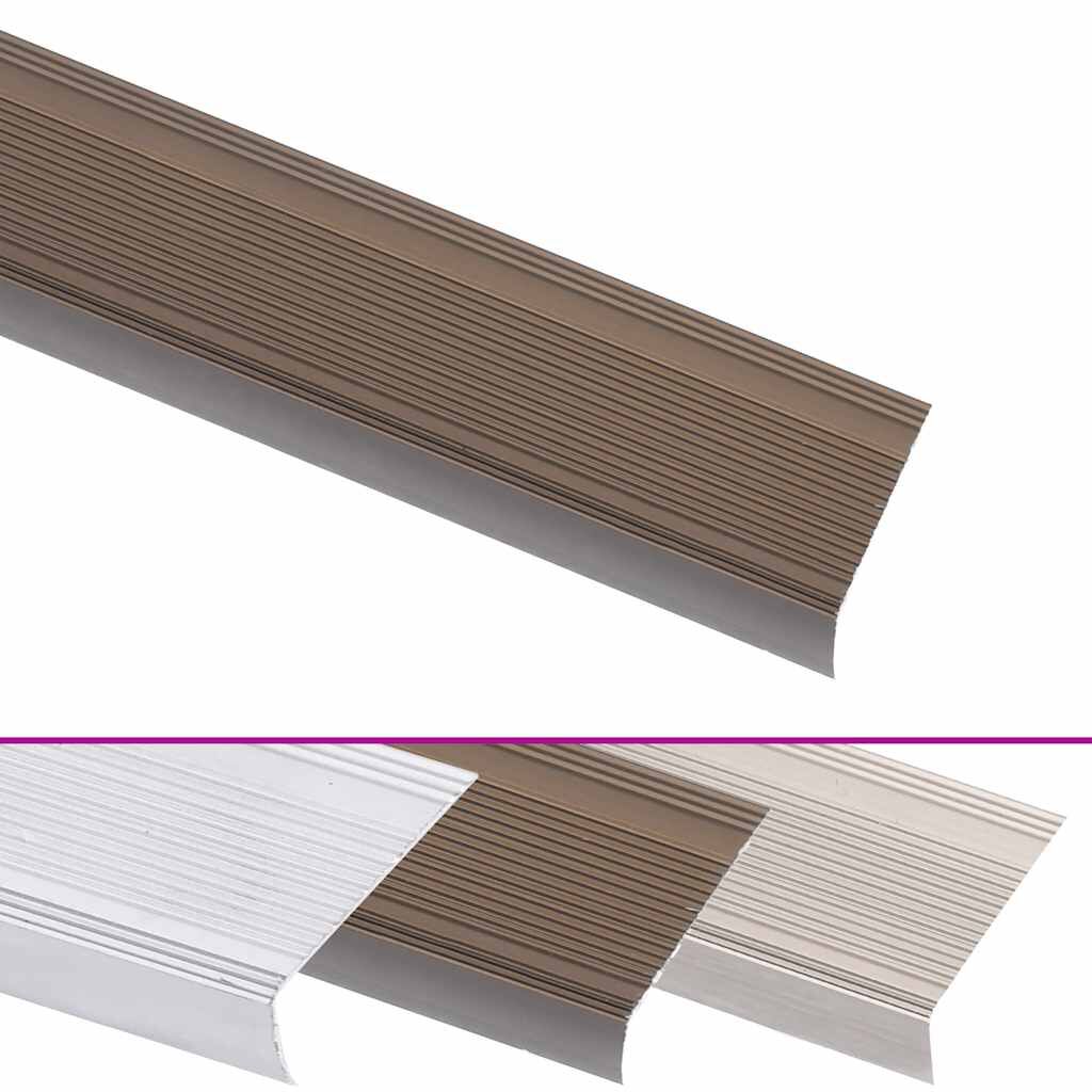 vidaXL L-vormige trapneuzen 5 stuks aluminium 90 cm