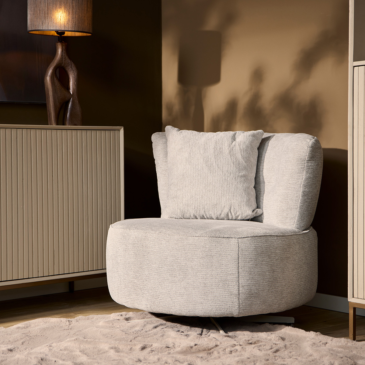 Fauteuil Flow Lichtgrijs