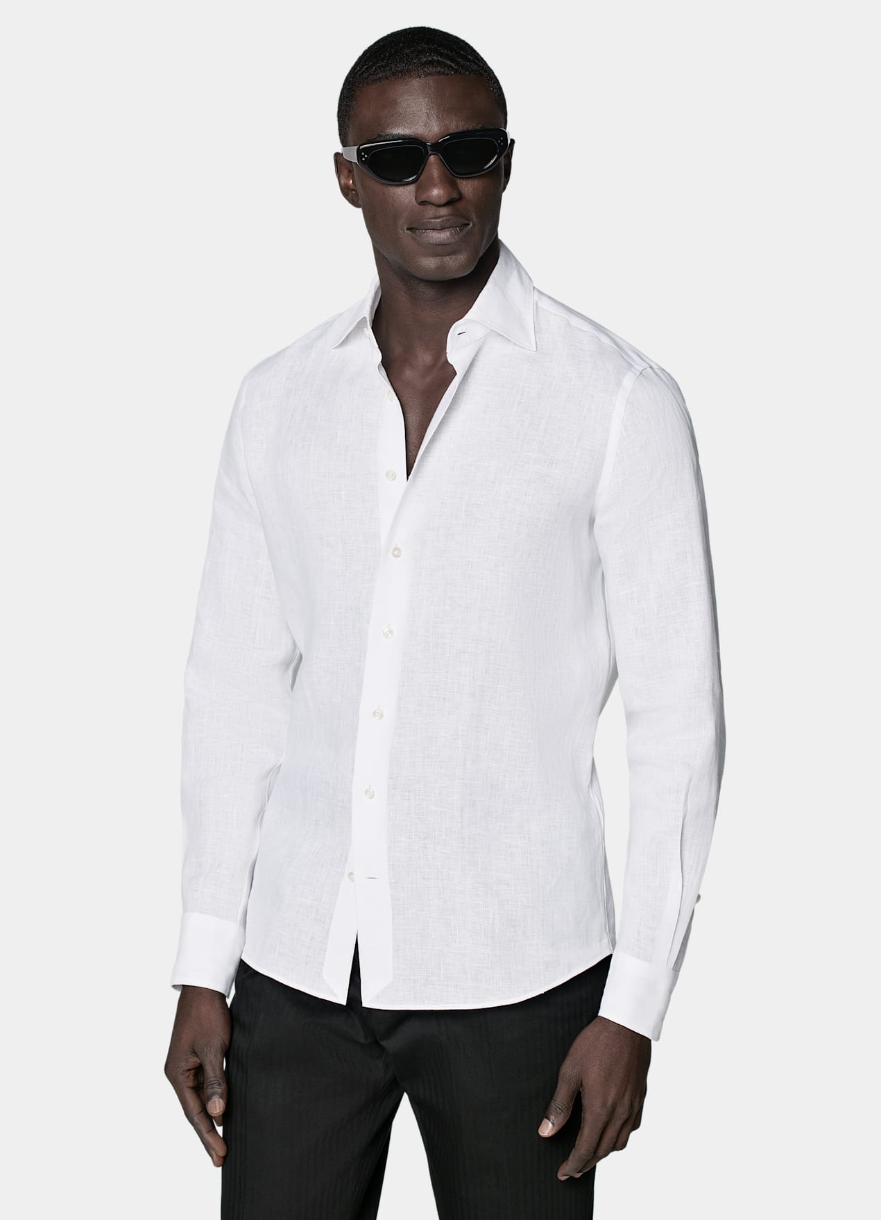 Chemise coupe ajustée blanche