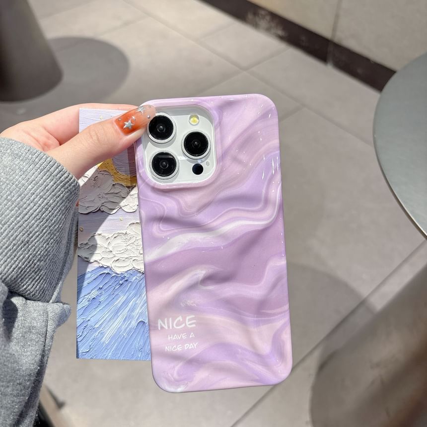 Vachie - Telefoonhoesje met rimpelprint - iPhone 16 Pro Max / 16 Pro / 16 Plus / 16 / 15 Pro Max / 15 Pro / 15 Plus / 15 / 14 Pro Max / 14 Pro / 14 Plus / 14 / 13 Pro Max / 13 Pro / 13 / 13 Mini