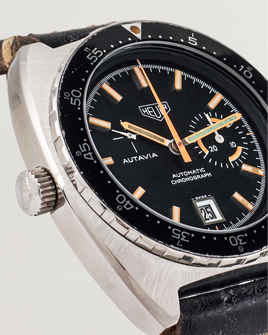 Heuer Pre-Owned Autavia 15630 MH Orange Boy Steel Black