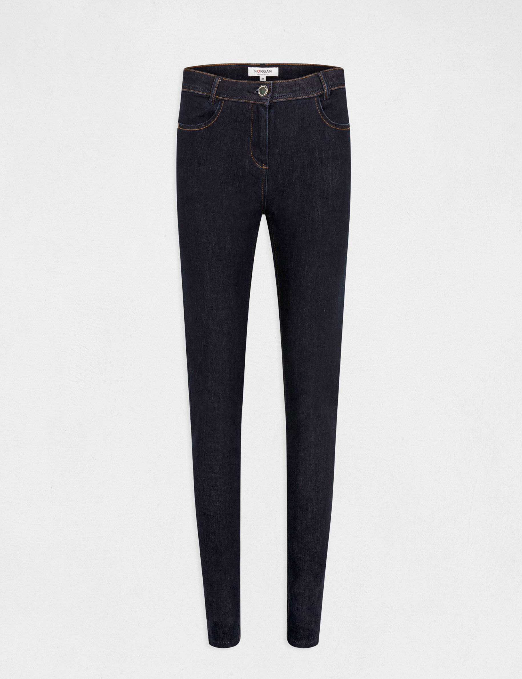 Jeans slim taille standard jean brut femme - jean_brut