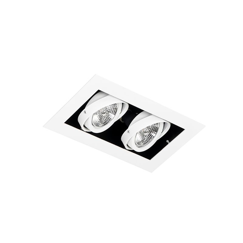Set van 6 Moderne inbouwspot wit 2-lichts verstelbaar - Oneon 70