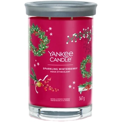 Bougie gobelet - Houx étincelant - Grand modèle - 567 g