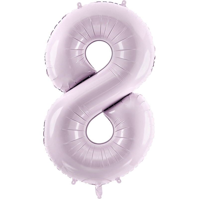 Partydeco Folienballon Zahl 8, lila