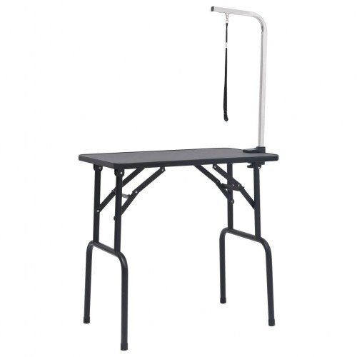 Mesa profissional para tosa de cães, preta