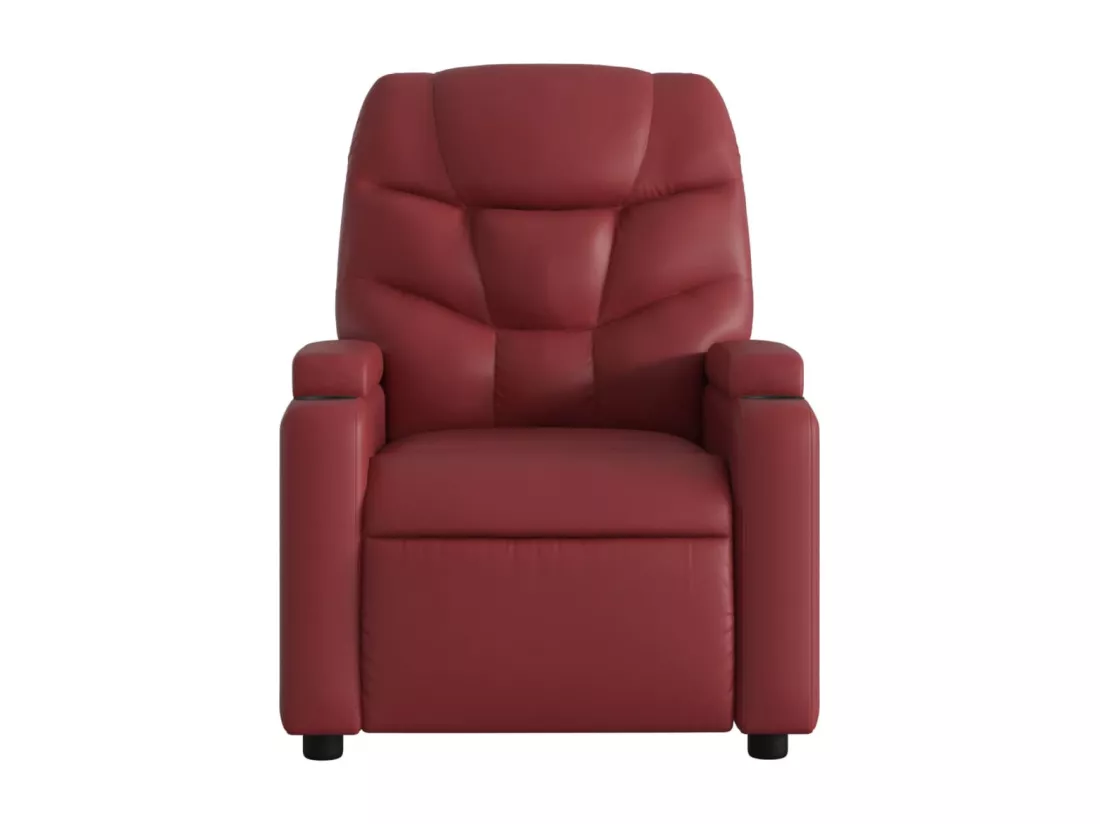 Fauteuil massant inclinable Rouge bordeaux Similicuir